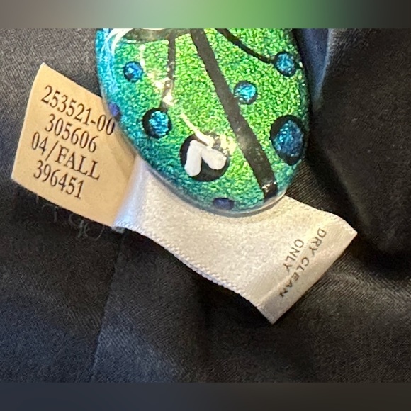 Banana Republic Wool Peacoat Black Jacket Vintage 2004 Y2k Silver Buttons Small - Picture 11 of 16